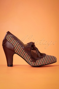 Banned Retro - 50s Uptown Girl Pumps in Wine and Brown 3