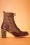 Banned Retro - Bottines Carreaux Vichy Shake Your Bootie Années 60 en Bordeaux et Brun 3