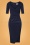 50er Selene Bleistift Kleid in Marineblau 