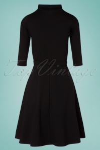 Heart of Haute - 60s Spy A Line Dress in Black 2