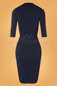 Vintage Chic for Topvintage - 50s Viora Pencil Dress in Navy 4
