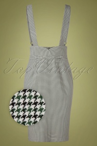 Banned Retro - 50s Harriet Houndstooth Pencil Skirt in Green