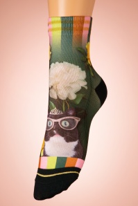 XPOOOS - Chaussettes Courtes Happy Cat 2