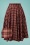 Banned 38679 Adore Her Check Skirt Burgundy 210619 007Z