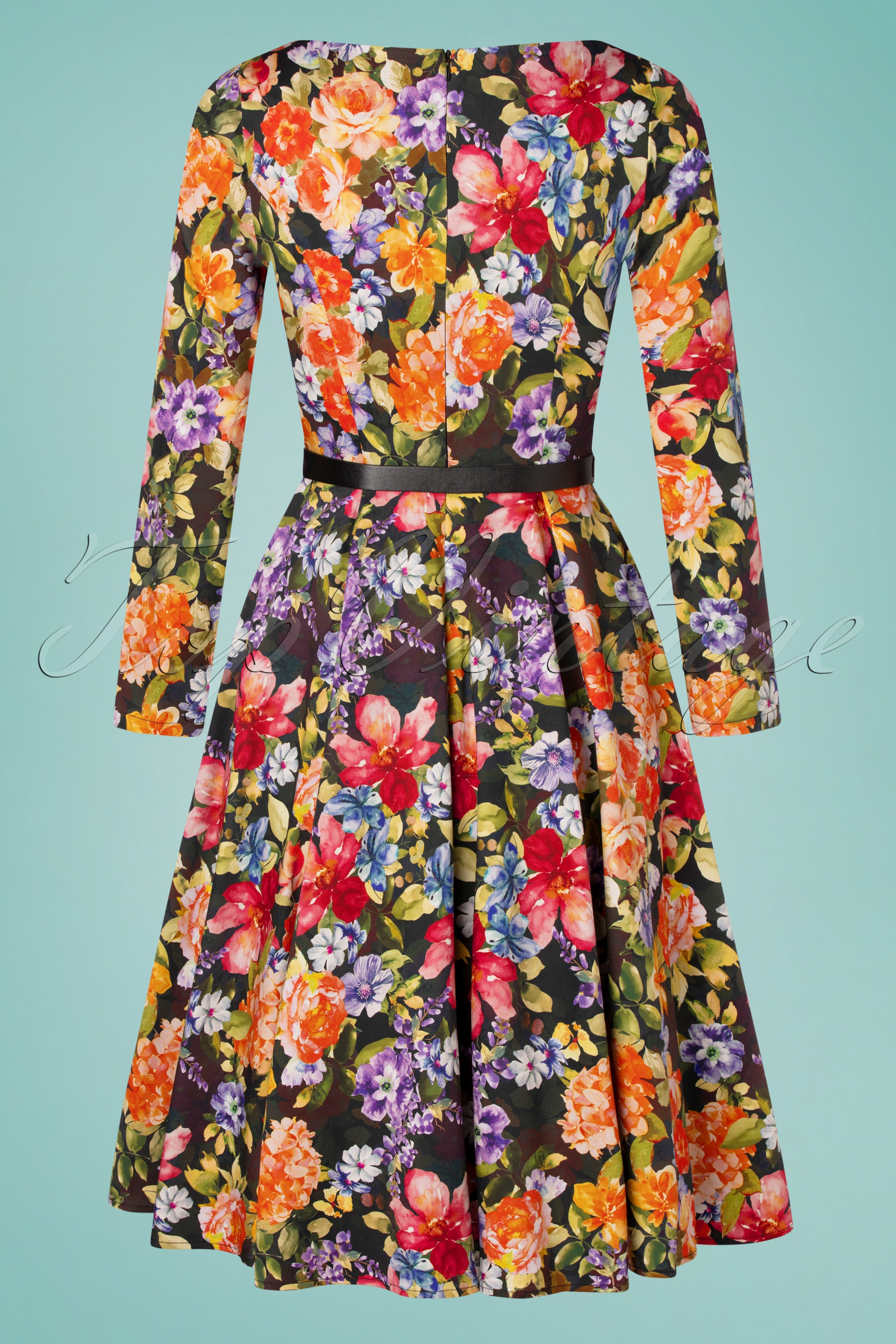 Hearts & Roses - Sarah Floral swing jurk in multi 4