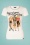 50er Girl Gang T-Shirt in Ecru