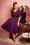 50s Aviva Swing Dress in Royal Purple
