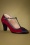 50s Francia T-Strap Pumps in Navy and Garnet Red