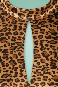Glamour Bunny - Ivy Pencil Kleid in Leopard und Schwarz 7