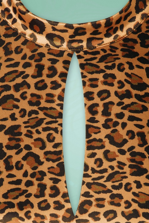 Glamour Bunny - Ivy Pencil Kleid in Leopard und Schwarz 7