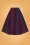 50s Clara Jewel Stripe Midi Rok in Blauw en Rood