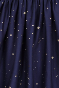 Collectif Clothing - 50s Jasmine Magic Potions Swing Skirt in Navy 4