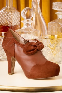 Lola Ramona ♥ Topvintage - Angie On Stage shoe booties in cognac