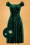 50s Dolores Glitter Star Velvet Doll Swing Dress in Green