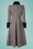 Vixen - 40s Violet Fur Trim Dress Coat in Grey 5