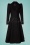 Vixen - 40s Violet Fur Trim Dress Coat in Black 3