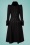 40s Violet Fur Trim Dress Coat in Black