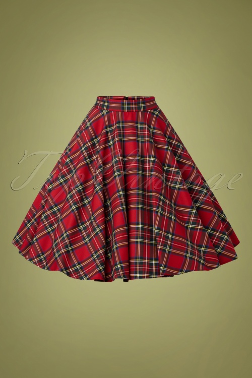 Banned Retro - 50s Party Swing Skirt in Red 2