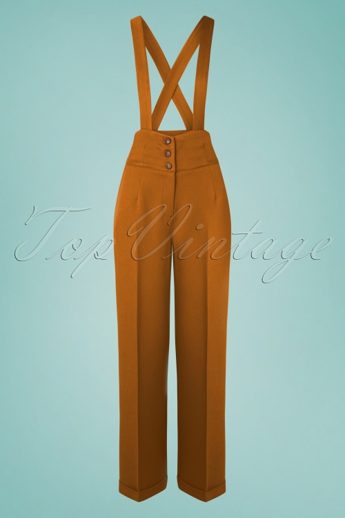 Banned Retro - 40s Her Favourite Trousers in Tan