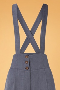 Banned Retro - 40s Her Favourite Trousers in Denim Blue 3