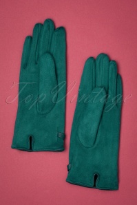 Powder - Genevieve handschoenen in blauwgroen 2