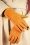 60s Faux Fur Gloves in Mosterd Geel