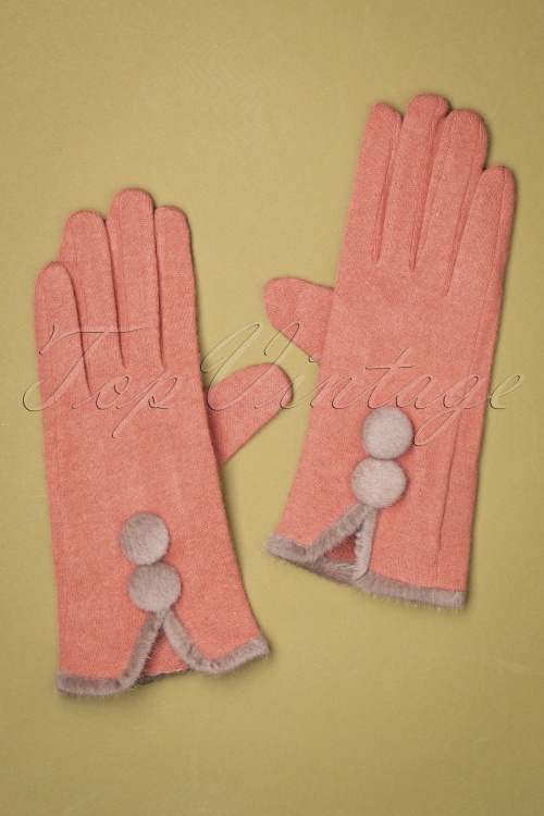 Powder - Candy handschoenen in poederroze 2
