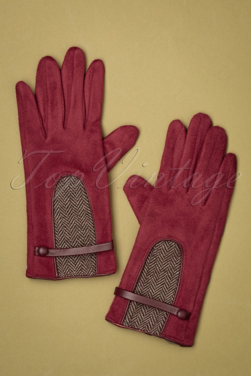 Powder - 40s Genevieve Gloves in Berry 2
