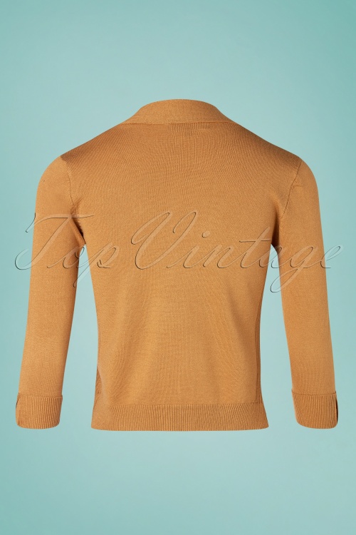 Mak Sweater - Oda vest met open voorkant in camel 2