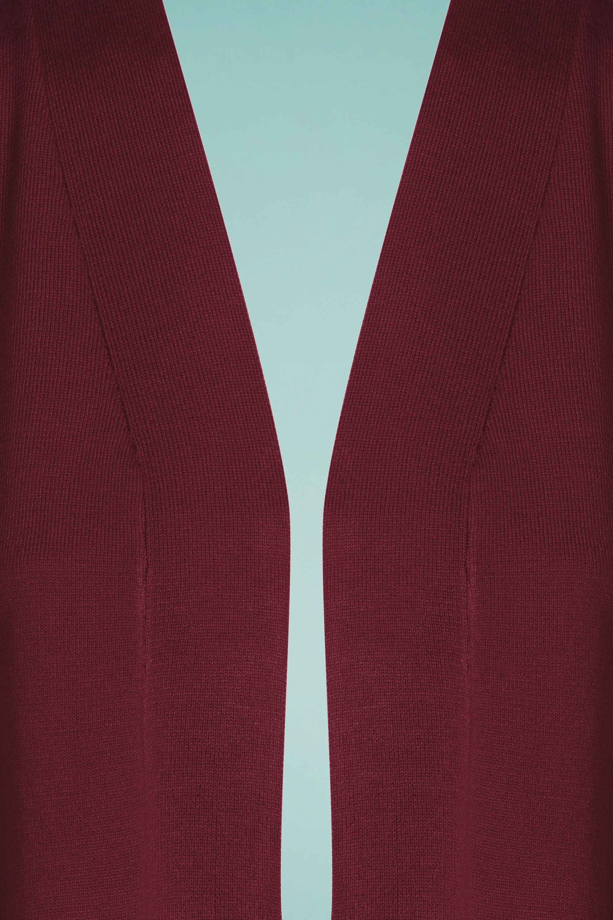 Mak Sweater - Oda vest met open voorkant in bordeaux 3