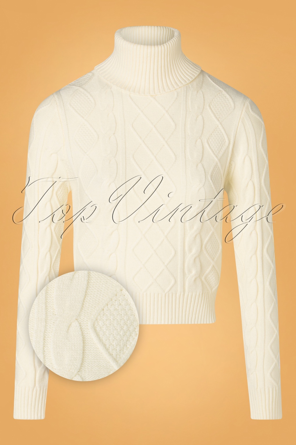60s Olivia Sweater in Off White