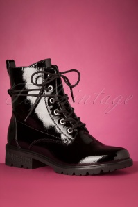 Tamaris - 60s Gaby Patent Ankle Boots in Black 3