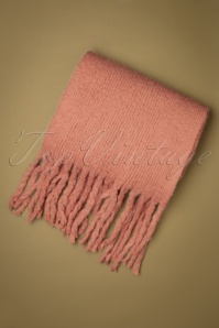 Compania Fantastica - Écharpe Tricotée Soft Knitted Scarf Années 60 en Rose Tendre 4