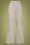 40s Nellie Herringbone Pantalon in Gebroken Wit en Zand