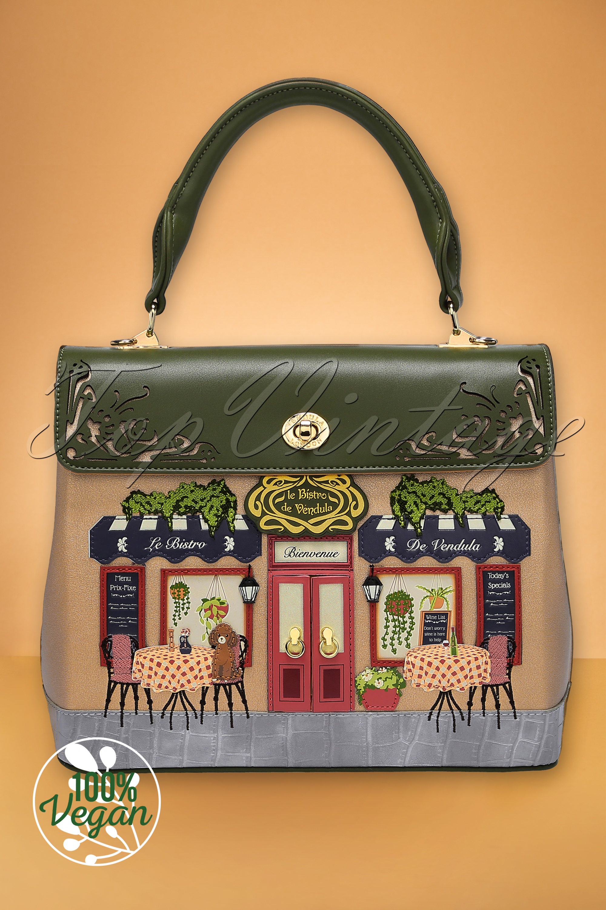 Bistro De Vendula Grace Tasche in Grun und Metallic