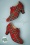 50s Ava Wallace Tartan Shoe Booties in Red 