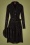 60er Vera Lynn Nadelstreifen Kleid in Schwarz