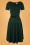 Vestido Sheila de los años 50 con lazo en verde oscuro