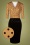 50s Maisie Polkadot Pencil Dress in Mocha and Black