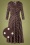 50s Caryl Polkadot Swing Dress in Chocolate Brown