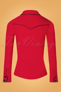 Katakomb - 50s Cline Western Blouse in Red 4