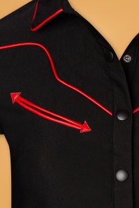 Katakomb - Cline Western blouse in Zwart 3