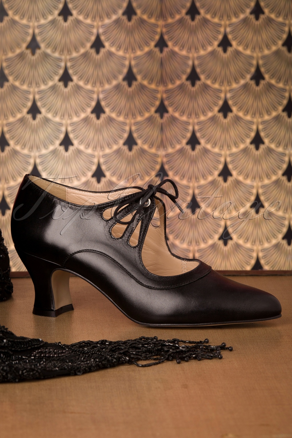 Boutique Collection | Zapatos de salón Clara Flapper de los años 20 en negro
