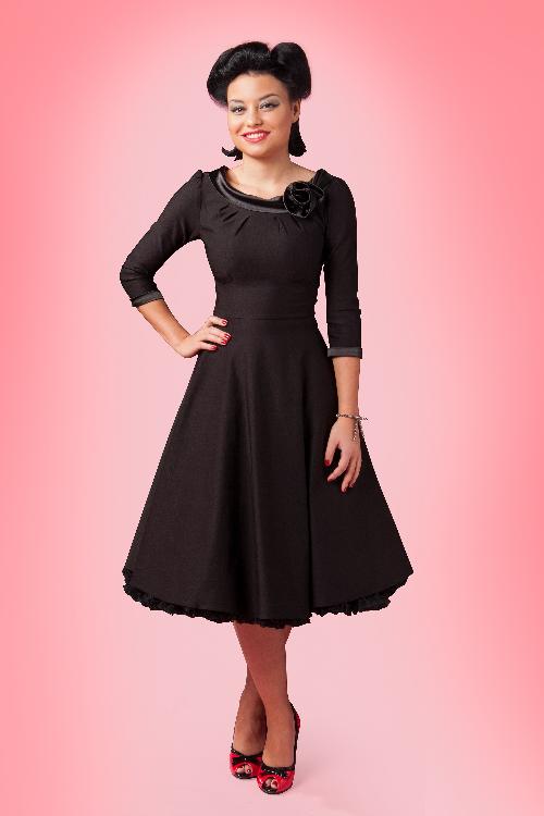 Stop Staring! - 50s First Lady swing dress black 