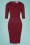 50er Samantha Bleistift Kleid in Wein Rot 