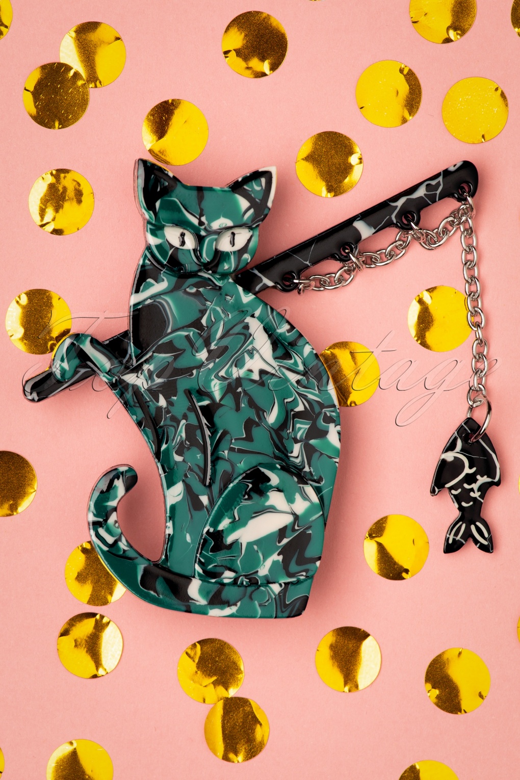 Erstwilder The Famous Fishing Cat broche Shop bij Topvintage