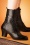Flicka Leather Ankle Booties Années 40 en Noir