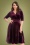 50s Date Night Fit and Flare Dress in Burgundy