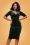 Vestido de tubo de terciopelo verde brillante con estrellas de Trixie de los años 50
