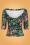Collectif 39706 Cordelia Escapist Floral Half Sleeve Top 211012 022LW